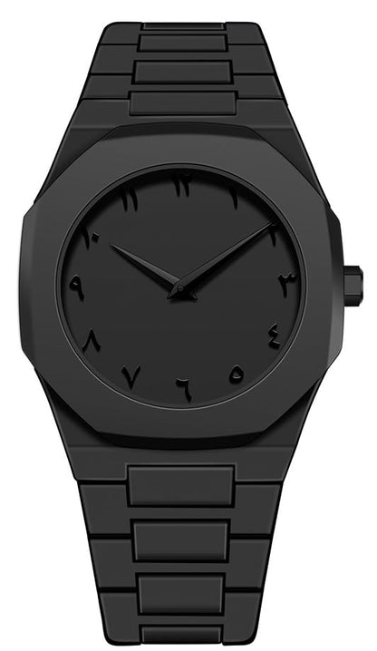 FANMIS Men's Anime-Inspired Fashion Sketch Wristwatch Minimalist Creative Wormhole Design Stylish and Durable Timepiece for Men's Sports Watch (E All Black)