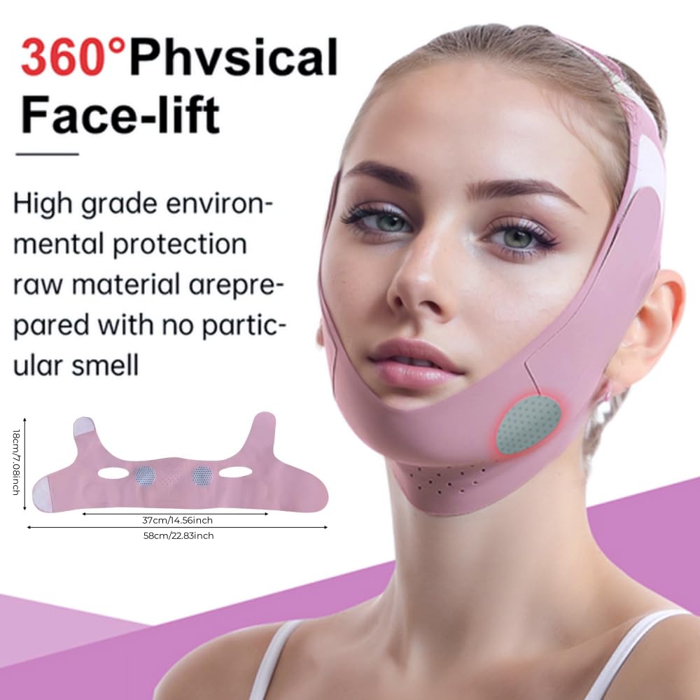 Correa Ajustable para Levantamiento Facial en Forma de V Transpirable, Reutilizable para Mejillas y Mentón para Hombres y Mujeres (Copia)