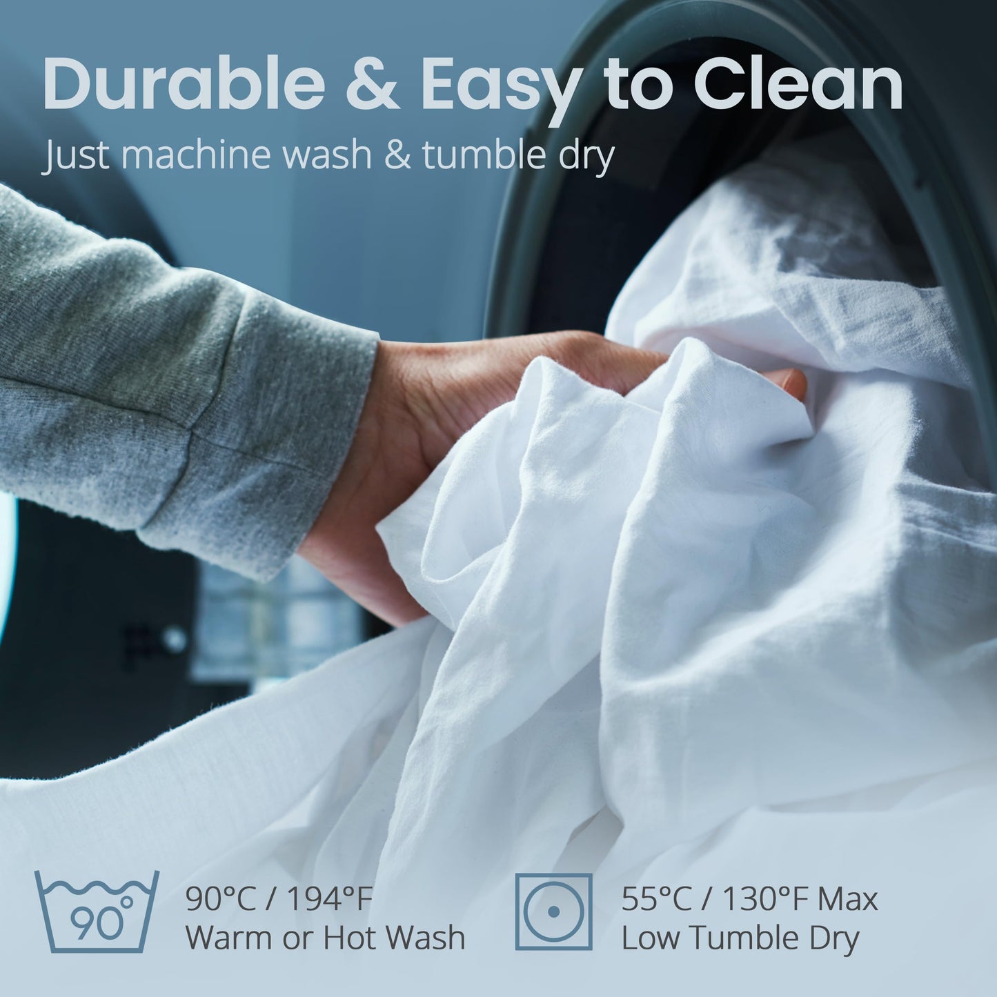 SafeRest Waterproof Queen Size Mattress Protector - Fitted with Stretchable Pockets - Machine Washable Cotton Mattress Cover for Bed